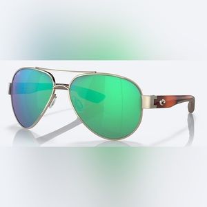 Costa South Point gold and blue mirror polarized glass sunglasses